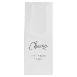 応援結婚ズDATEカップル名ミニマルモダンリスト ワインギフトバッグ