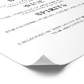 応援結婚バー標識 ポスター (角)