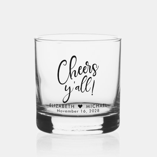 応援結婚式の引き出物 ウイスキーグラス (正面)