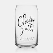 応援結婚式の引き出物 ガラス缶 (正面)