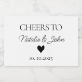 応援結婚式の引き出物 スパークリングワインラベル (シングルラベル)