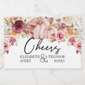 応援結婚秋パーソナライズされた スパークリングワインラベル (シングルラベル)