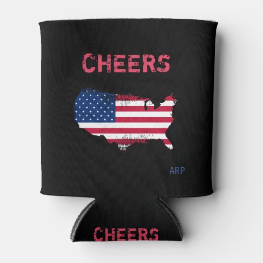 *~*応援統一されたグランジ州国旗 缶クーラー (正面)