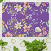 応援自身を花で飾る キッチンタオル (折り畳み)