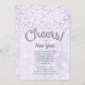 応援虹色《写真》ぼけ味大晦日 招待状 (正面/裏面)