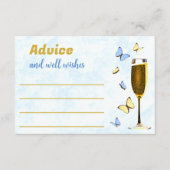 応援蝶の生涯にブライダルシャワー アドバイスカード (正面)