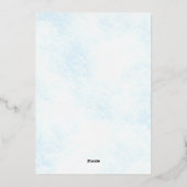 応援蝶の生涯にブライダルシャワー 箔招待状 (裏面)