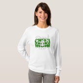 応援誇りを持ったママ(緑) Tシャツ (正面フル)