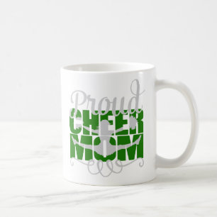 応援誇りを持ったママinグリーン コーヒーマグカップ