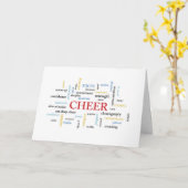 応援誕生日と単語 カード (黄色い花)