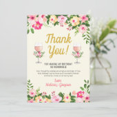 応援誕生日サンキューカード-フローラ サンキューカード (スタンド正面)