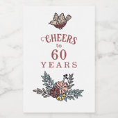 応援誕生日パーティーの好意 ワインラベル (シングルラベル)