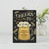 応援誕生日ビアマグ招待状 招待状 (スタンド正面)