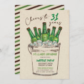 応援誕生日招待状、成人誕生日 招待状 (正面/裏面)