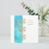 応援金ゴールドと水彩会社クリスマス サンキューカード (スタンド正面)