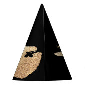 応援金ゴールドグリッターパーティー帽 パーティーハット (裏面)