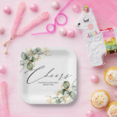 応援金ゴールドグ結婚レリー ペーパープレート (パーティー)