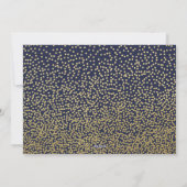 応援金ゴールドネイビー新年結婚の写真 シーズンカード (裏面)