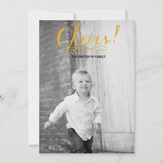 応援金ゴールド年賀状 シーズンカード (正面)