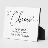 応援開いたバー結婚のサイン フォトプラーク (側面)