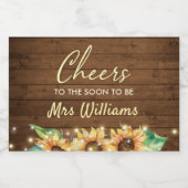 応援間もなくミセス・サンフラワーブライダルシャワー スパークリングワインラベル (シングルラベル)