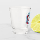 応援雪だるま飲用ワイン ショットグラス (左)