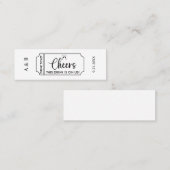 応援飲結婚飲チケット スキニー名刺 (正面/裏面)