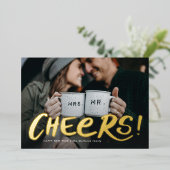 応援1枚はっきりした写真新年 箔シーズンカード (立ち正面)