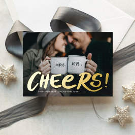 応援1枚はっきりした写真新年 箔シーズンカード