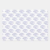 応援100年パープルマゼンタ100誕生日 ラッピングペーパーシート (正面2)