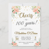 応援100年フローラレディースバースデーパーティー 招待状 (正面)