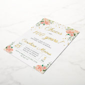 応援100年レディース100th Birthday Party For 箔招待状 (回転した状態)