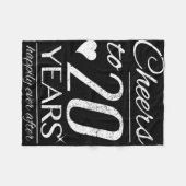 応援20歳結婚したカップル20結婚th An フリースブランケット (正面(横))