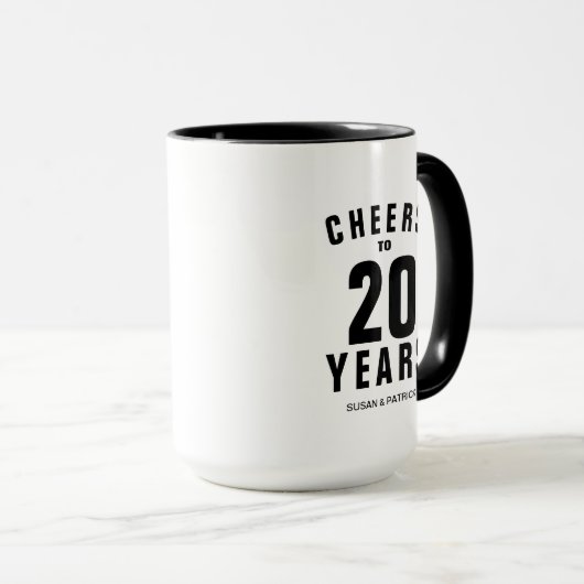 応援20結婚周年記念コーヒカスタムー マグカップ (正面右)