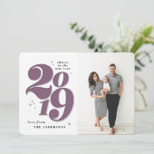 応援2019年新年はっきりした写真ホリデー シーズンカード (スタンド正面)