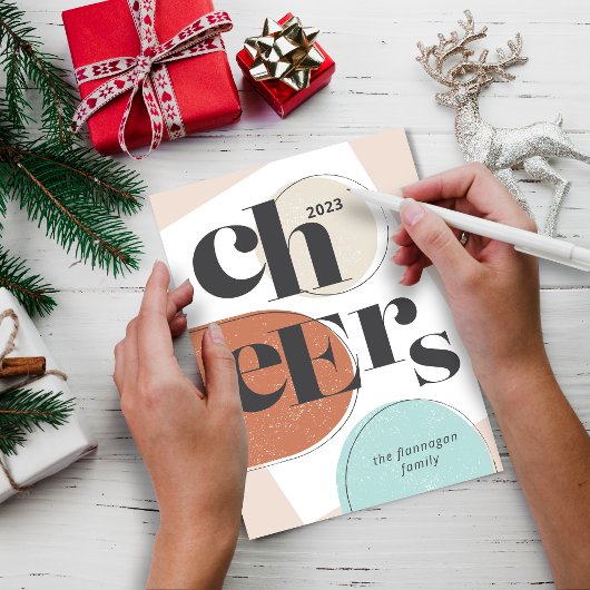 応援2023年新年フラットトレンディーホリデーカード シーズンカード