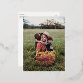 応援2024書道モダン写真 箔シーズンポストカード (正面/裏面)