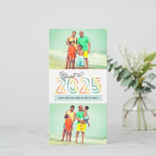 応援2025柑橘類ストライプ年始2枚の写真 シーズンカード (スタンド正面)