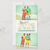 応援2025柑橘類ストライプ年始2枚の写真 シーズンカード (正面)