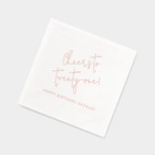 応援21カスタム歳21歳パーティー 箔ナプキン (左)