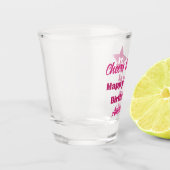 応援21ピンクグリッター21歳の誕生日 ショットグラス (左)