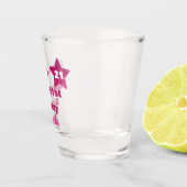 応援21ピンクグリッター21歳の誕生日 ショットグラス (右)