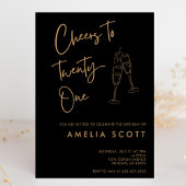 応援21ブラック金ゴールド21歳 招待状
