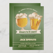 応援21年間ビール21st21ワンマン誕生日 招待状 (正面/裏面)