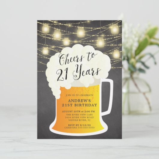 応援21年21歳の誕生日招待状 招待状 (スタンド正面)