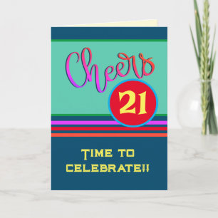 応援21歳の誕生日おもしろいカスタマイズ誕生日カード カード