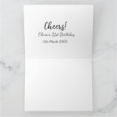 応援21歳の誕生日の追加の名前のシンプル日付ミニマル カード (内部)