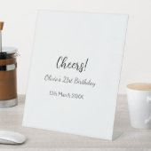 応援21歳の誕生日の追加の名前のシンプル日付ミニマル 台座サイン (インサイチュ)