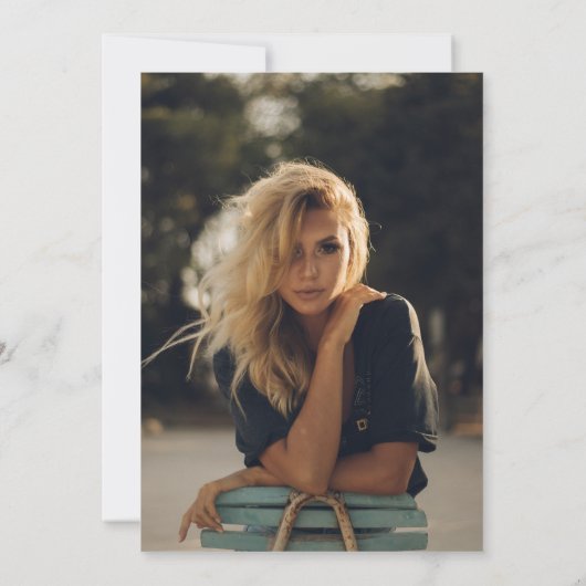 応援21歳の誕生日シャンパンフォト 招待状 (裏面)