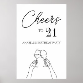 応援21歳の誕生日パーティーポスター ポスター